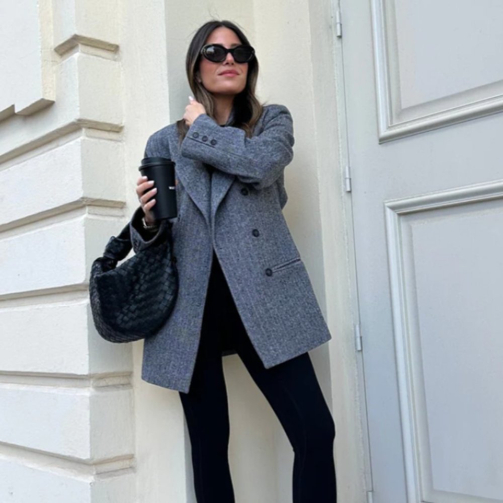 WAT. THE BRAND Belted Blazer - Grey